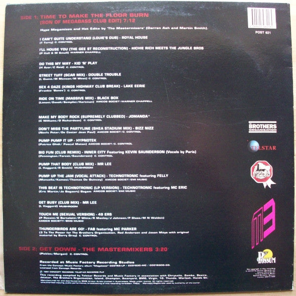 Megabass / The Mastermixers : Time To Make The Floor Burn / Get Down (12", Mixed)