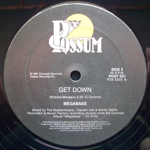 Megabass / The Mastermixers : Time To Make The Floor Burn / Get Down (12", Mixed)