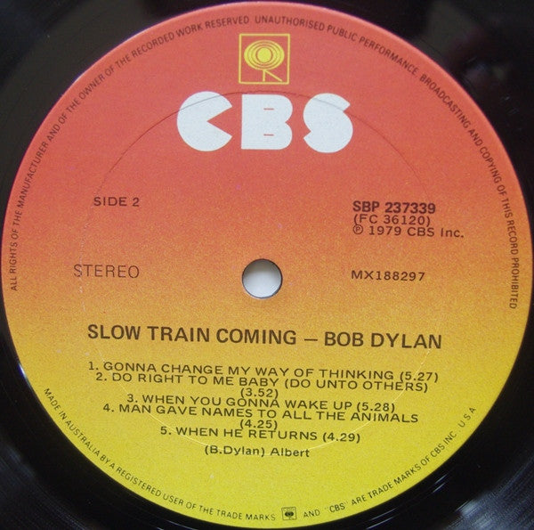 Bob Dylan : Slow Train Coming (LP, Album)