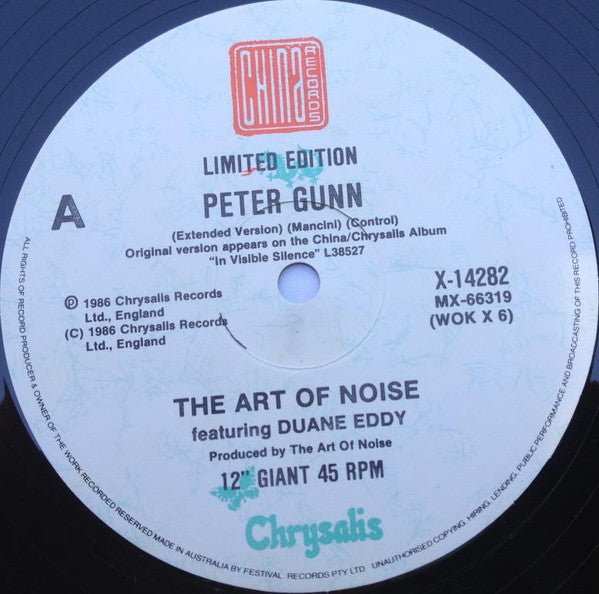 The Art Of Noise Featuring Duane Eddy : Peter Gunn (Extended Version) (12", Single, Ltd)