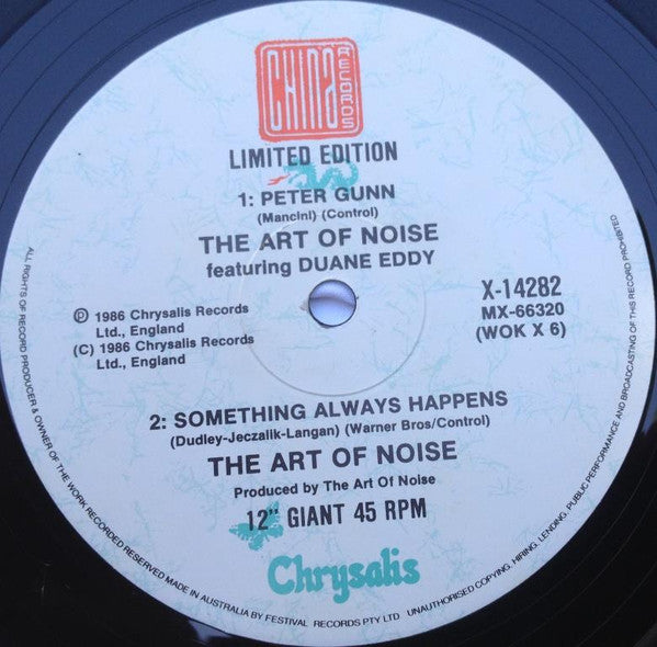 The Art Of Noise Featuring Duane Eddy : Peter Gunn (Extended Version) (12", Single, Ltd)