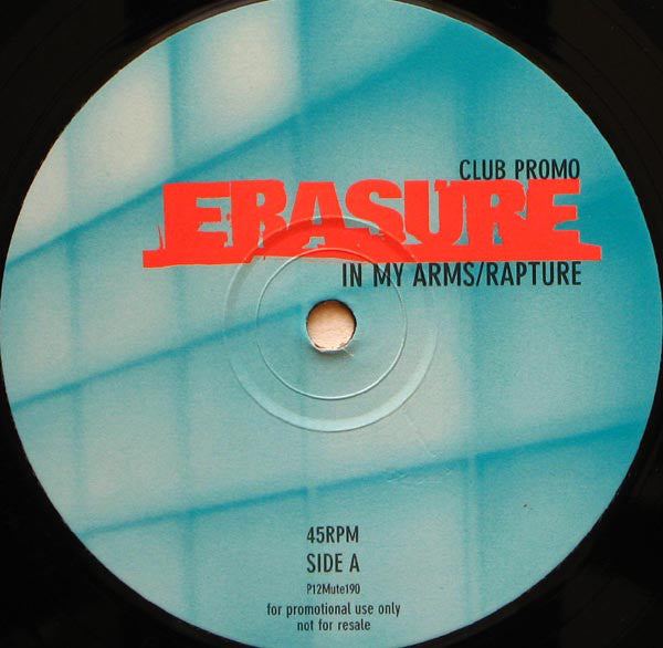 Erasure : In My Arms / Rapture (Club Promo) (2x12", Promo)