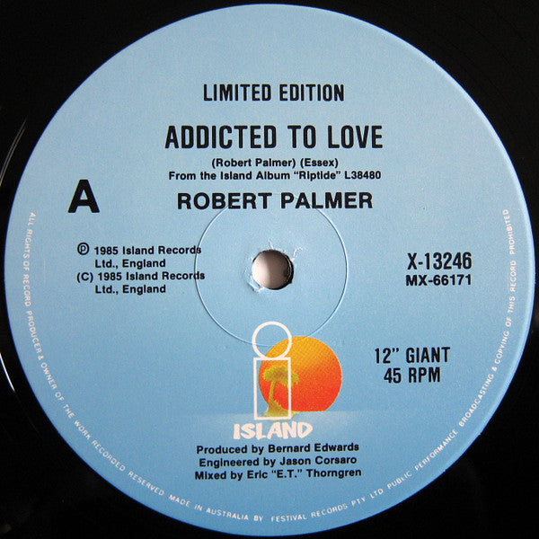 Robert Palmer : Addicted To Love (12", Single, Ltd)