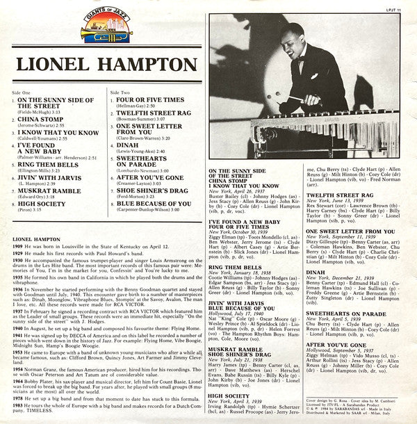 Lionel Hampton : 1937-1940 (LP, Comp)