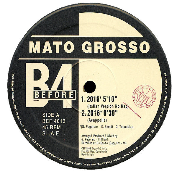Mato Grosso : 2016 (12")