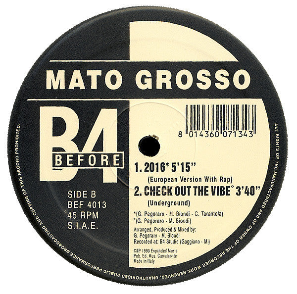 Mato Grosso : 2016 (12")