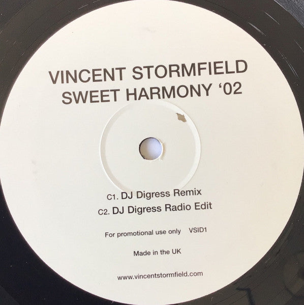Vincent Stormfield : Sweet Harmony '02 (2x12", Promo)