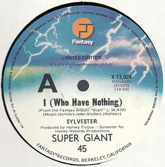 Sylvester : I (Who Have Nothing) / Over And Over (12", Ltd)