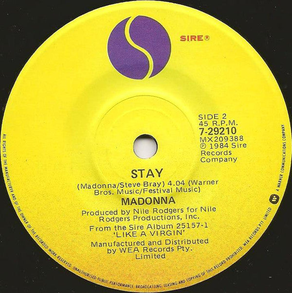 Madonna : Like A Virgin (7", Single)