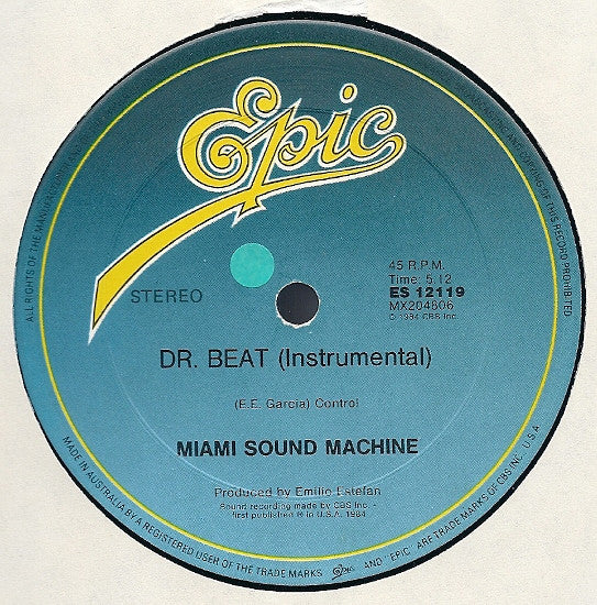Miami Sound Machine : Dr. Beat (Extended Dance Remix) (12")