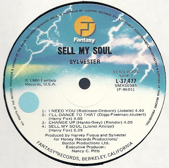 Sylvester : Sell My Soul (LP, Album)