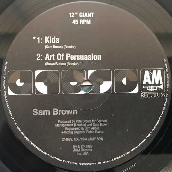 Sam Brown : Can I Get A Witness (12", Ltd)