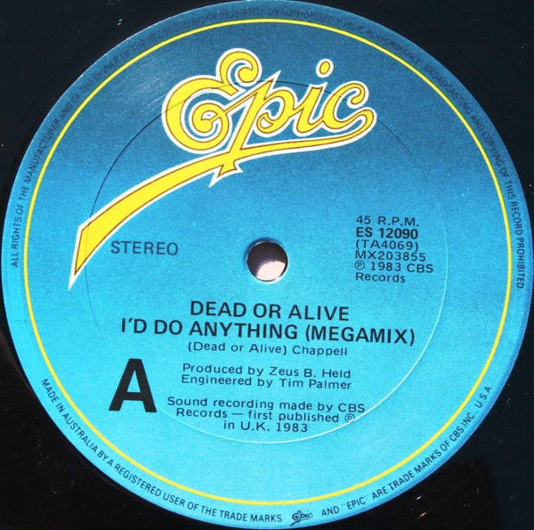 Dead Or Alive : I'd Do Anything (Megamix) (12")