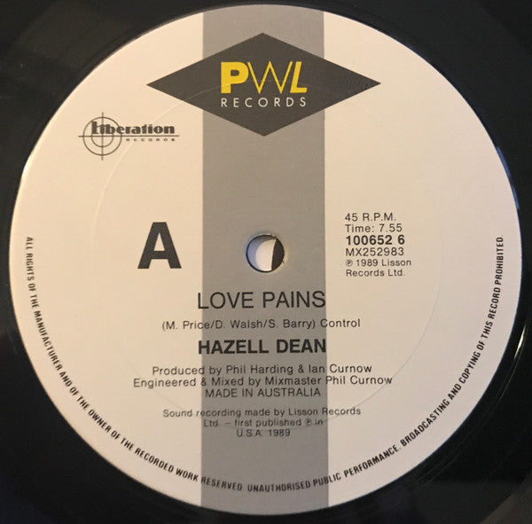 Hazell Dean : Love Pains (12", Maxi)