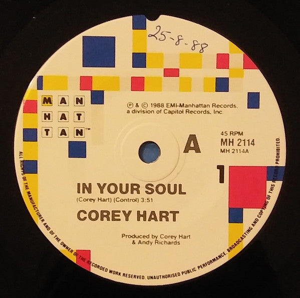 Corey Hart : In Your Soul (7", Single)