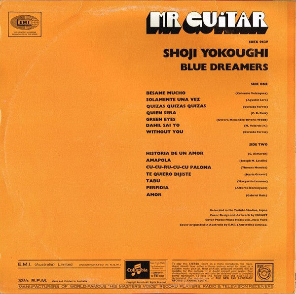 Shoji Yokouchi, Blue Dreamers : Mr. Guitar (LP, Album, RE, Gre)