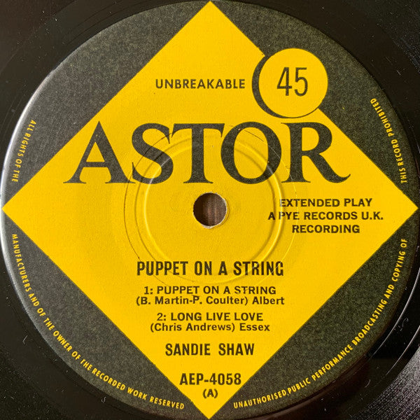 Sandie Shaw : Puppet On A String (7", EP, RP, EP/)
