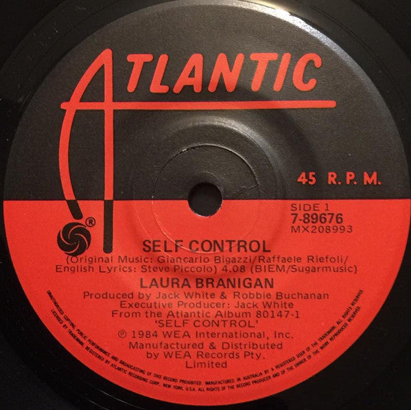 Laura Branigan : Self Control (7", Single)