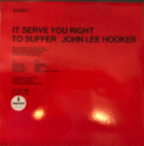 John Lee Hooker : It Serve You Right To Suffer (LP, RP, Gat)
