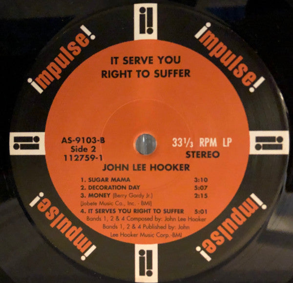 John Lee Hooker : It Serve You Right To Suffer (LP, RP, Gat)