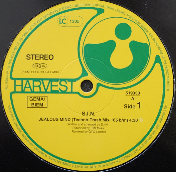 S.I.N. (2) : Jealous Mind (12")
