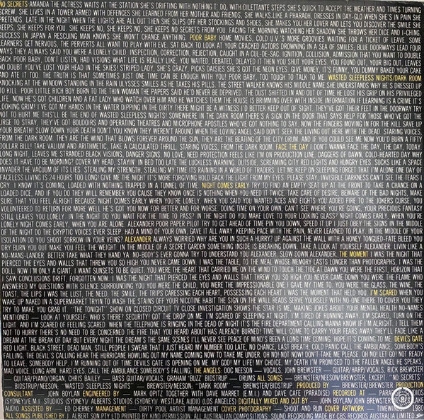 The Angels : Dark Room (LP, Album, Gat)