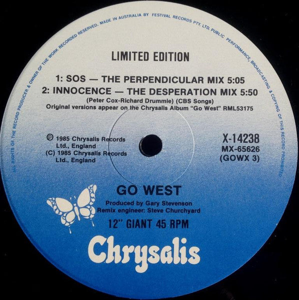 Go West : Don't Look Down (The Stratospheric Mix) (12", Single)
