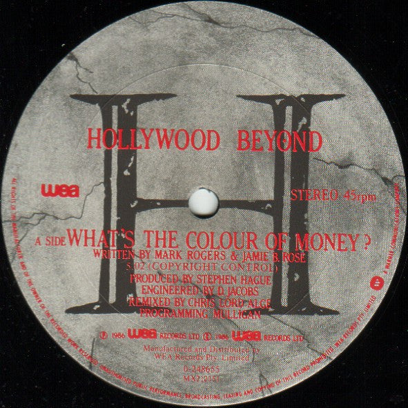 Hollywood Beyond : What's The Colour Of Money? (12")