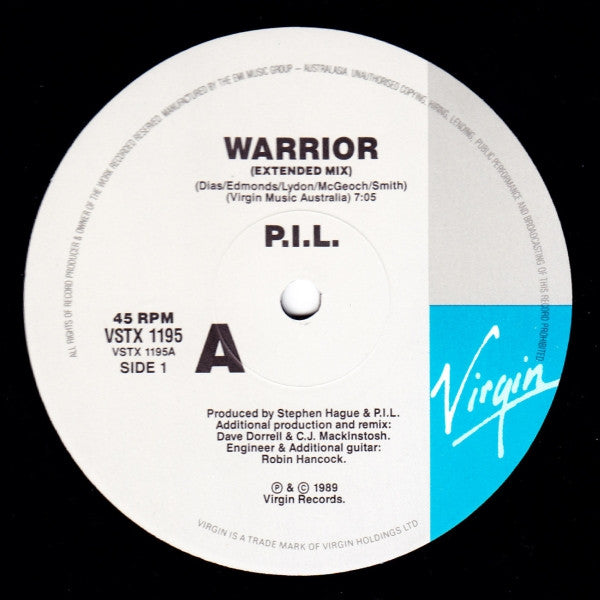 Public Image Limited : Warrior 12" Remix (12", Single)