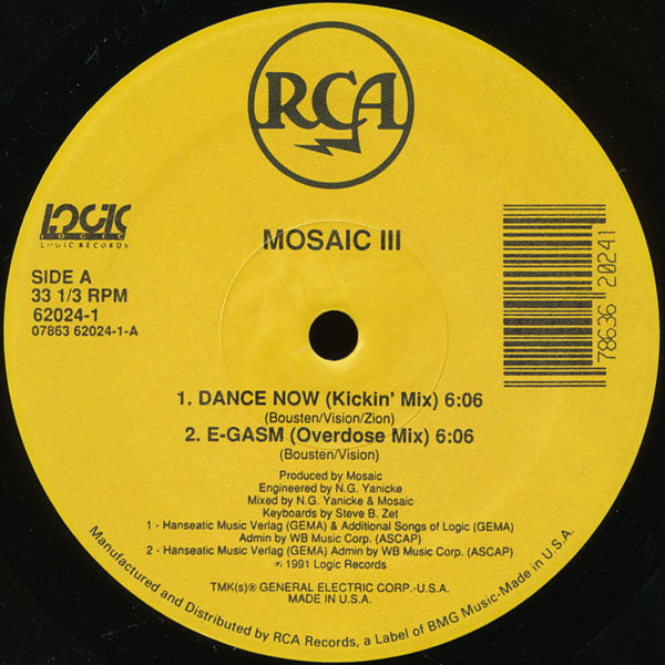 Mosaic Feat. Zyon : Dance Now (12")