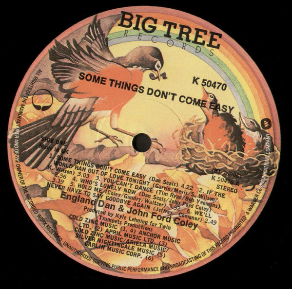 England Dan & John Ford Coley : Some Things Don't Come Easy (LP, Album)