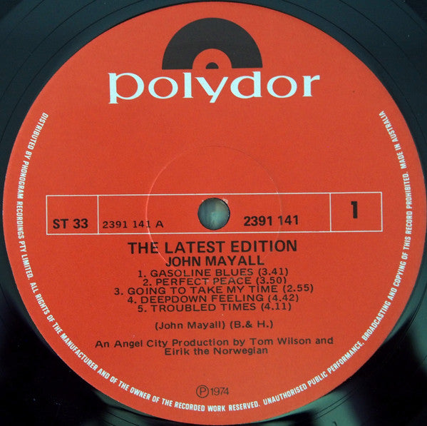 John Mayall : The Latest Edition (LP, Album)
