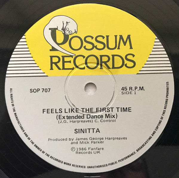 Sinitta : Feels Like The First Time (12")