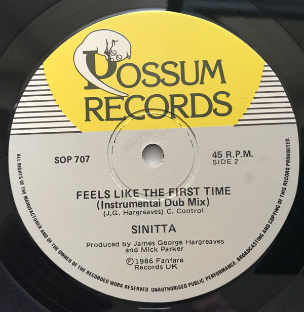 Sinitta : Feels Like The First Time (12")
