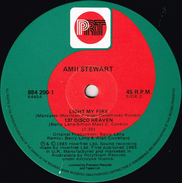 Amii Stewart : Knock On Wood (Ash 48) / Light My Fire (137 Disco Heaven) (New Remix) (12")