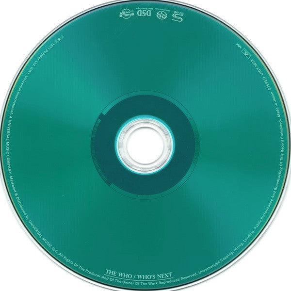 The Who : Who's Next (SACD, Album, Ltd, RE, SHM)
