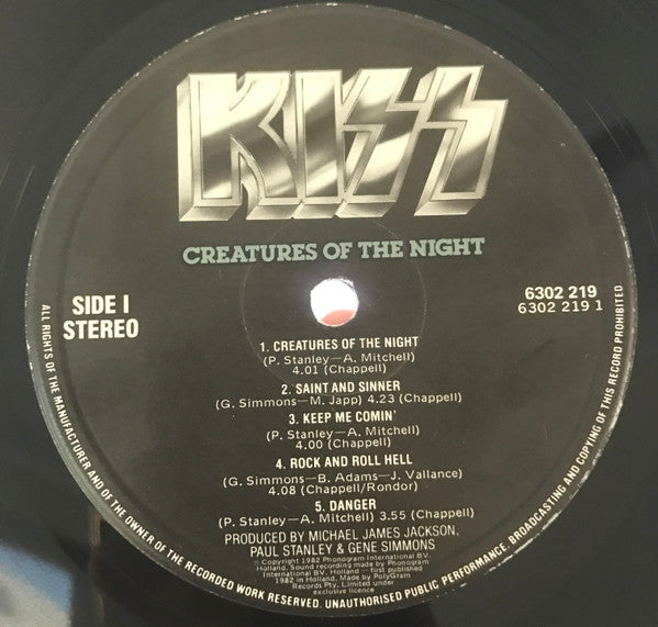 Kiss : Creatures Of The Night (LP, Album)