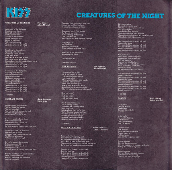 Kiss : Creatures Of The Night (LP, Album)