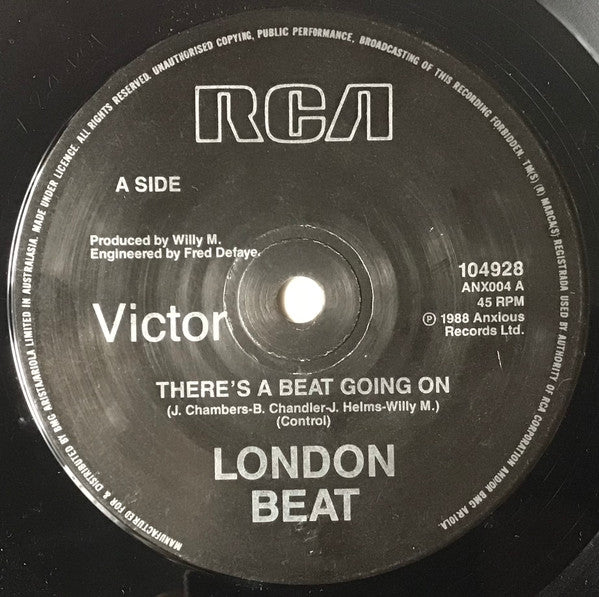 Londonbeat : There&#39;s A Beat Going On (7&quot;, Single)