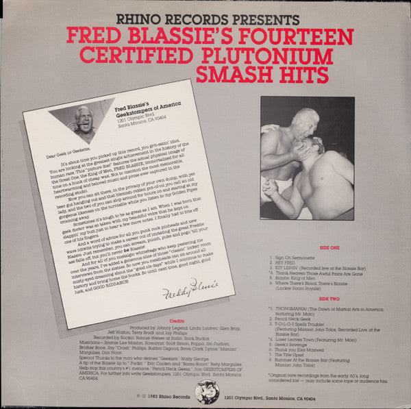 Fred Blassie : I Bite The Songs (LP, Album, Pic)