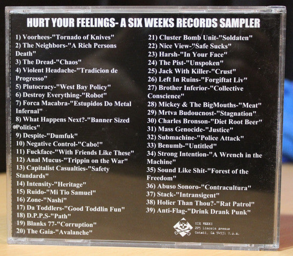 Various : Hurt Your Feelings - A Six Weeks Records Sampler (CD, Comp)