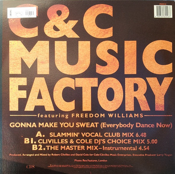 C & C Music Factory* Featuring Freedom Williams : Gonna Make You Sweat (Everybody Dance Now) (12")