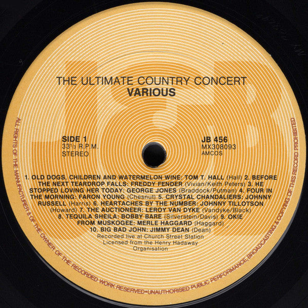 Various : The Ultimate Country Concert (LP)