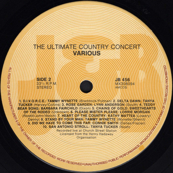 Various : The Ultimate Country Concert (LP)