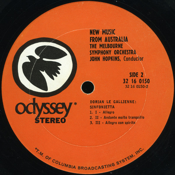 Peter Sculthorpe / Dorian Le Gallienne - John Hopkins (11) • Melbourne Symphony Orchestra : New Music From Australia Sun Music I / Irkanda IV / Sinfonietta (LP)