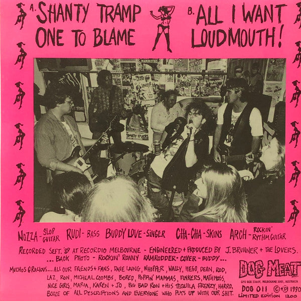 The Dirty Lovers : Shanty Tramp (7", EP, Ltd)