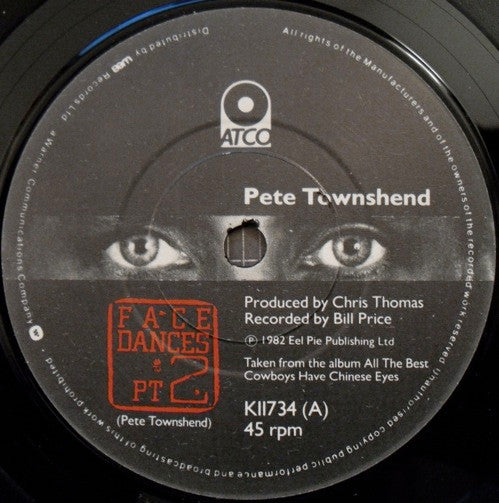 Pete Townshend : Face Dances Pt. 2 (7")