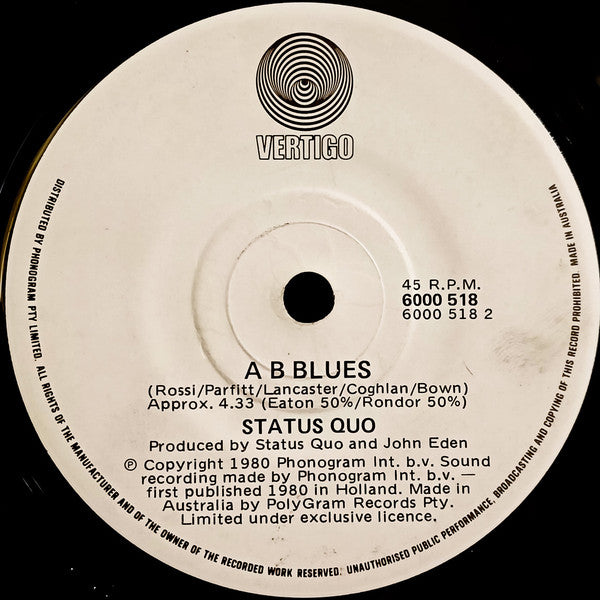 Status Quo : What You're Proposing (7", Single, Pho)