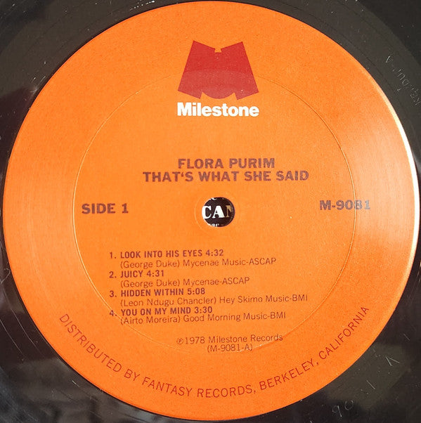 Flora Purim : That's What She Said (LP, Album, San)