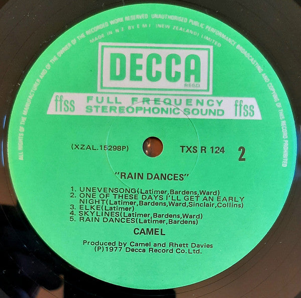 Camel : Rain Dances (LP, Album)